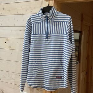 Vineyard Vines Blue and Cream Striped Top